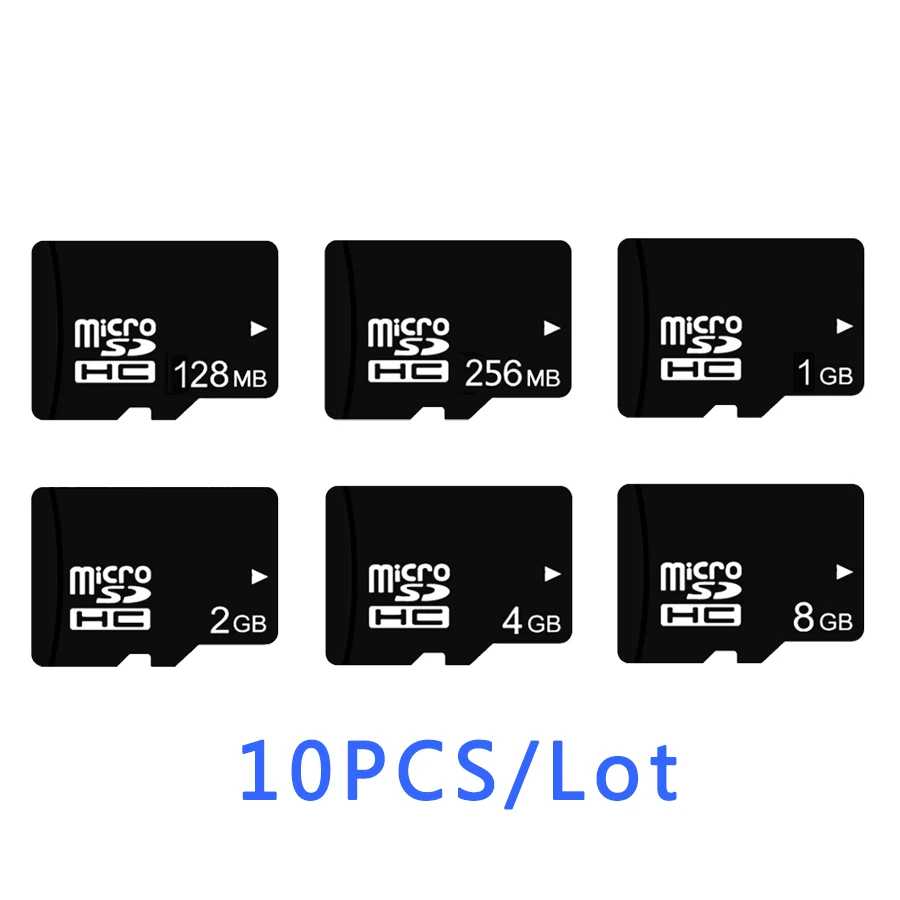 10 PCS/LOT TF karte 128MB 256MB 1GB 2GB 4GB 8GB Micro Sd Card cle free