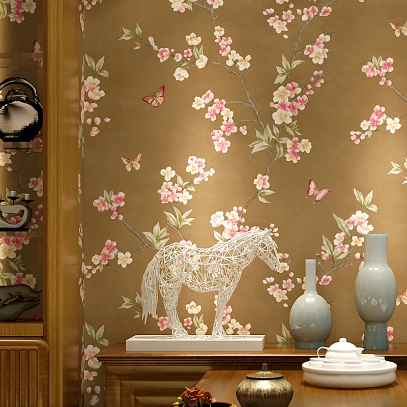 American Style Rustic Blue Wallpaper Roll Vintage Floral Non-woven Butterfly Wall Paper Bedroom Wallpapers Flower Wall Decals 3D American Style Rustic Blue Wallpaper Roll Vintage Floral Non-woven Butterfly Wall Paper Bedroom Wallpapers Flower Wall Decals 3D