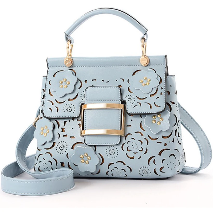 ladies hand bags Flower Hollow Out Women shoulder Bag blue pink Leather handbags women messenger bags black Clutch Purse ladies hand bags Flower Hollow Out Women shoulder Bag blue pink Leather handbags women messenger bags black Clutch Purse
