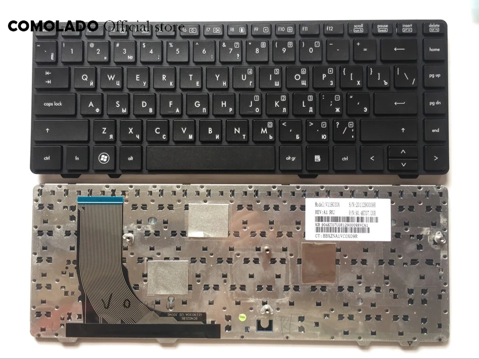RU Русская клавиатура для HP 6360B 6460B 6465B черная с рамкой клавиатуры Layout|Клавиатуры