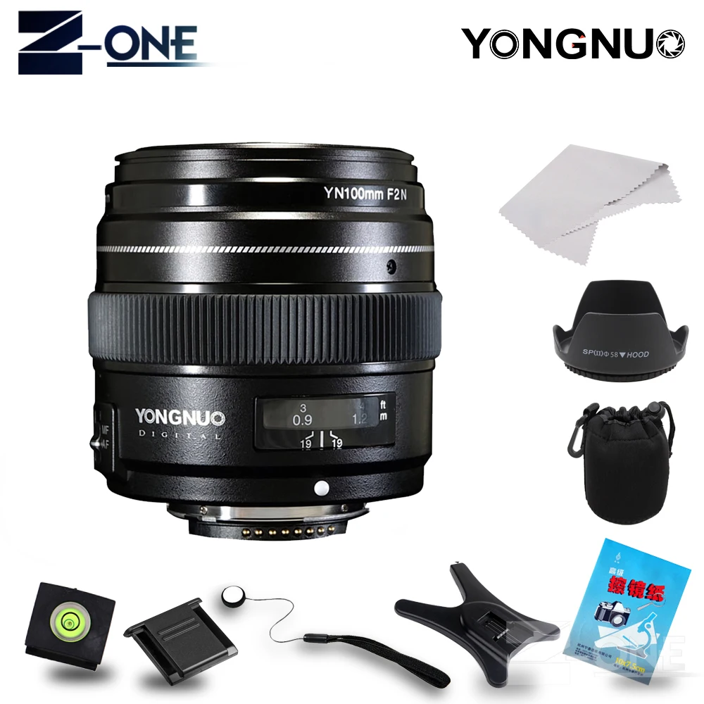 

Yongnuo 100MM F2 Lens Large Aperture AF/MF Medium Telephoto Prime Lente Macro YN100mm Lens for Nikon D7200 D7100 D7000 Camera