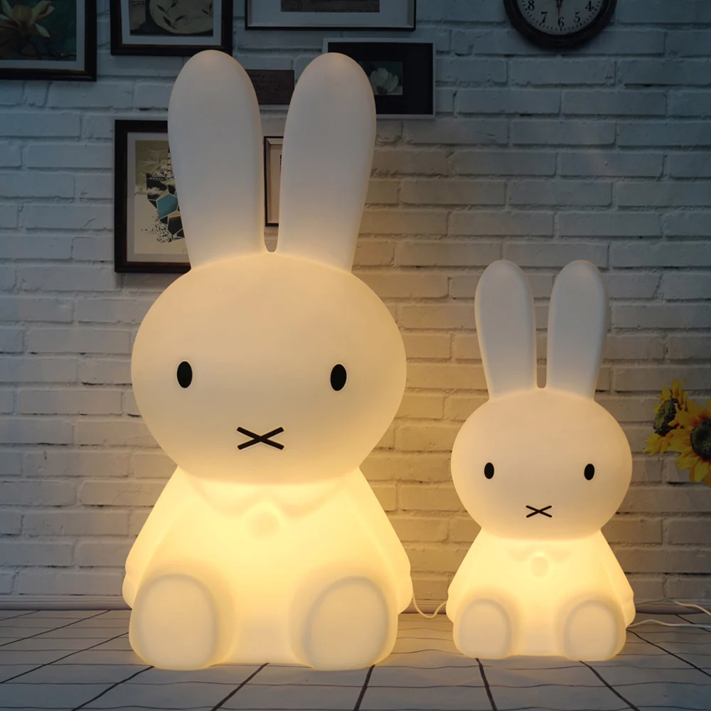 

Cute Rabbit LED Night Light Children Bedroom Night Lamp Dimmable Cartoon Decorative Lamp for Baby Birthday Christmas Gift