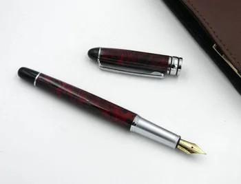 

Kangroo Dark Red Painting Metal with Silver Trim Medium M Nib Fountain Pen
