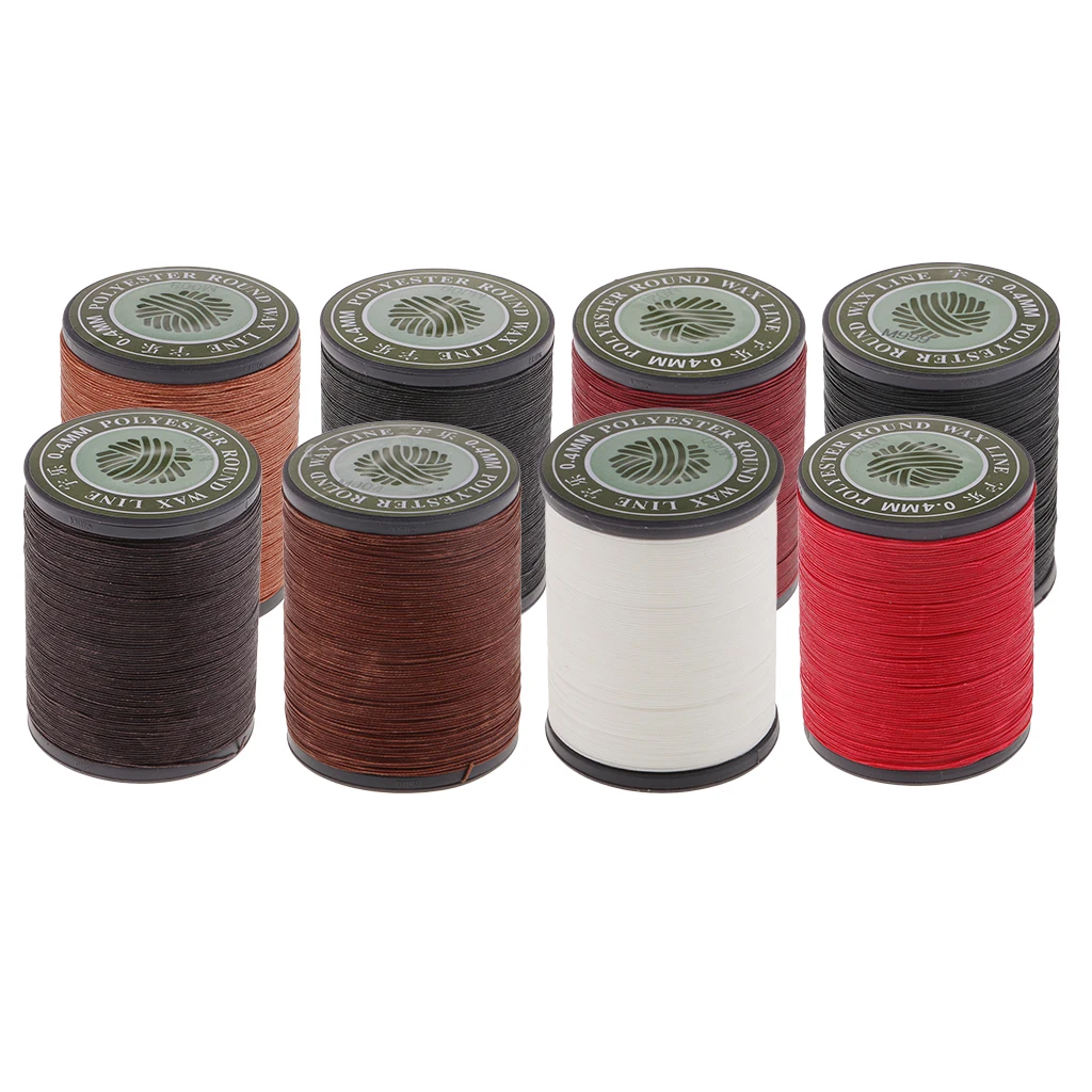 

Durable Waxed Thread 0.4mm 220meters Polyester Cord Sewing Stitching Leather Craft Bracelet for DIY Apparel Fabric Wedding Dress