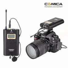 Comica CVM-WM100 Беспроводной петличный микрофон системы для Canon Nikon Sony DSLR Камера A7 GH4 видеокамеры iphone Samsung смартфон