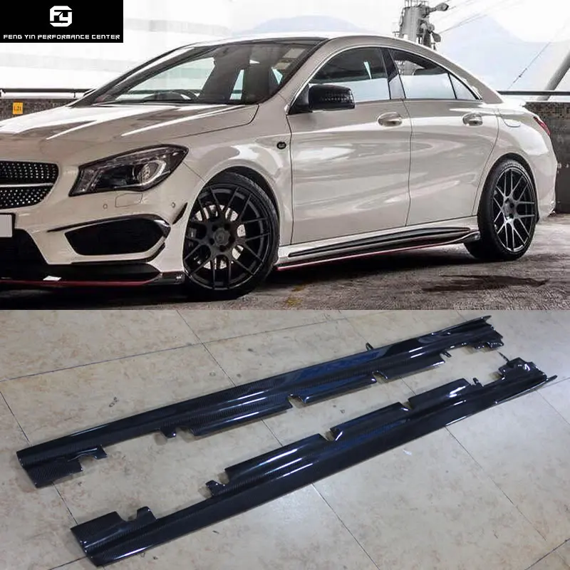 

W117 C117 CLA260 CLA45 Carbon Fiber Side Skirts Apron for Mercedes-Benz W117 CLA180 CLA250 CLA45 13-15
