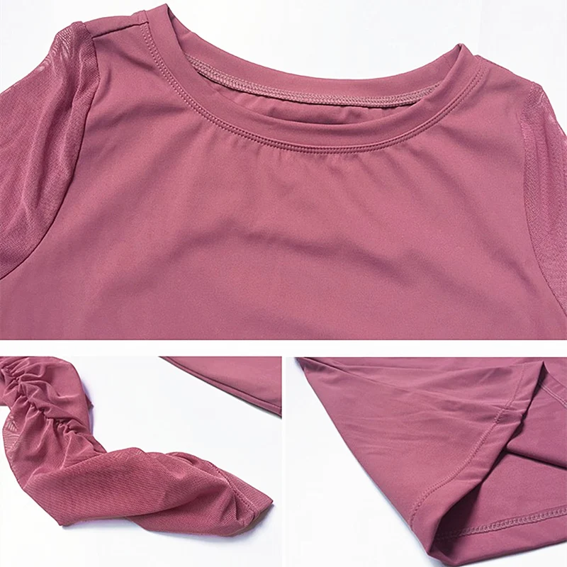 Сексуальная сетчатая рубашка с длинным рукавом для фитнеса, женские прозрачные блузки для йоги, быстросохнущая облегающая футболка для бега, дышащая Спортивная одежда для спортзала