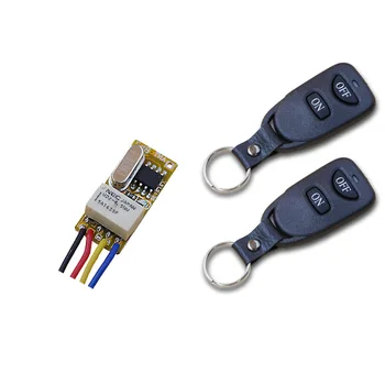 

New Style DC3.7V 4.5V 5V 6V 9V 12V Wireless Remote Control Switch Security System Garage Doors Mini Receiver with 2 Transmitter