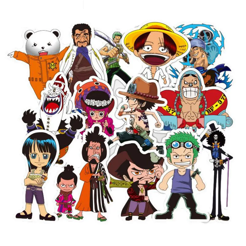 Hot-48pcs-PVC-One-Piece-Stickers-Fashion-High-Quality-Waterproof-PVC-For-Suitcase-Refrigerator-skateboard-laptop