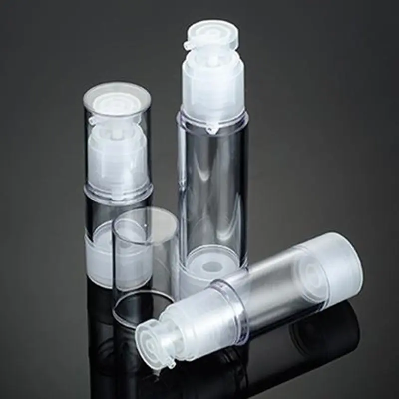 Plastic Cosmetic Bottle 15ml 30ml 50Ml Travel Mini Liquid Bottles Transparent Airless Pump