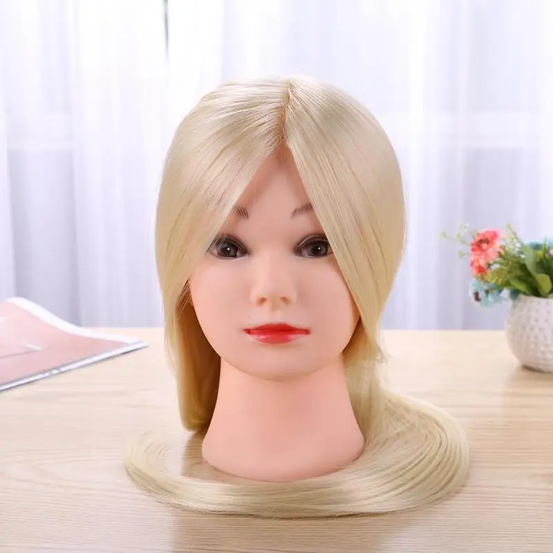 Парикмахерская тренировочная голова настоящие волосы кукла манекен голова косметологический манекен стрижка прическа тренировочная голова
