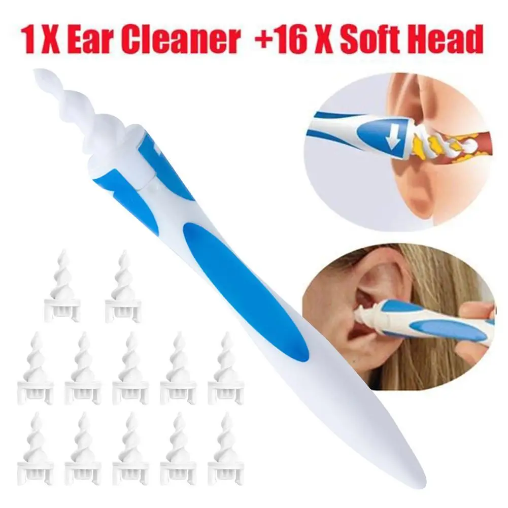 

Rotating Smart Ear Cleaner Earpick Earwax Removal Silicone tops Spiral Cleaner Prevent Ear-pick Clean Tools Ear Care Kit Curette
