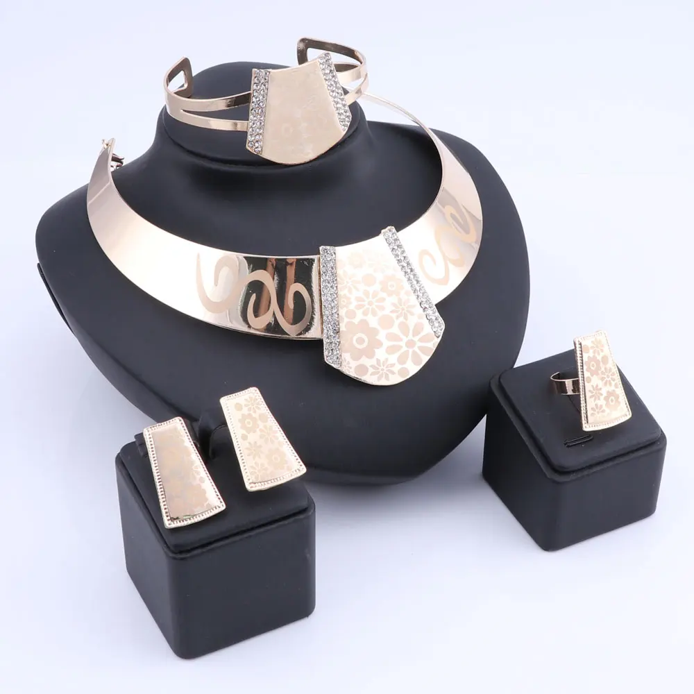 Свадебный подарок Большая фотография набор ювелирных украшений Золотые