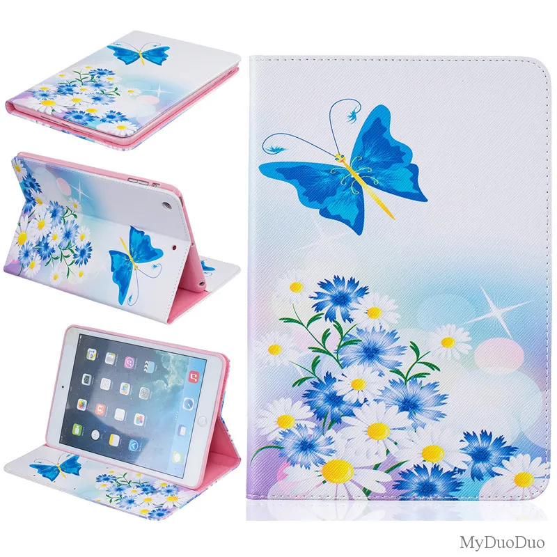 mCute Bear Black Wallet Case For Ipad Mini 2 Case For Ipad Mini  Mini 1 Mini 2 Mini 3 Case Butterfly Flower PU Leather Cover  (48)