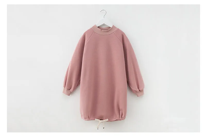 fleece dresses for baby big girls solid cotton winter dress baby girl clothes kids thick casual dress clothing children costums (9)