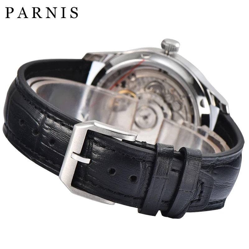 Parnis, 47 мм, автоматические мужские часы, запас хода, день, дата, большой пилот, календарь, мужские часы, мужские роскошные, подарок для мужчин, часы PA768