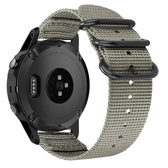 Нейлоновый ремешок TORQUILA 20 мм премиум-класса Nato для Garmin Fenix 5S/5S Plus/Vivoactive 3/Forerunner 645 музыкальный дышащий ремешок для часов - Цвет ремешка: Space Grey