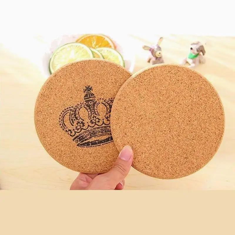 100pcs Classic Round Plain Cork Coasters Drink Wine Mats Cork Mats