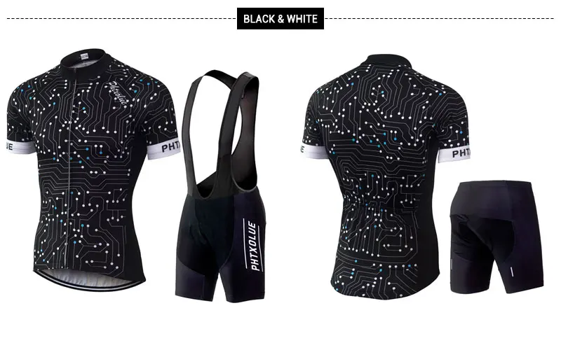 Phtxolue велосипедные комплекты, одежда для велоспорта, одежда для велоспорта/дышащая быстросохнущая Мужская одежда для велоспорта, комплекты из майки с коротким рукавом для велоспорта