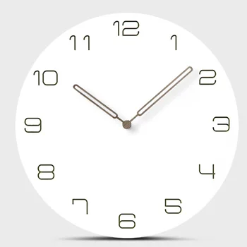 

12 Inch Wall Clock Nordic Household Mute Living Room Bedroom Minimalist Modern Decorative Wall Watch Quartz Wood Wall Clocks