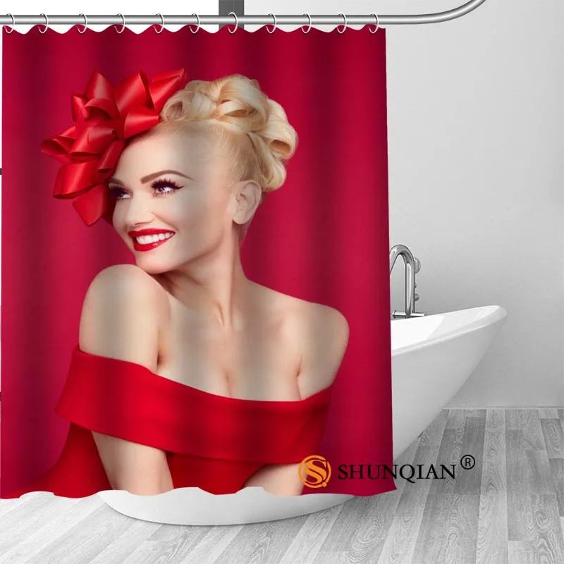 Пользовательские gwen stefani занавески для ванной тканевые современные душа