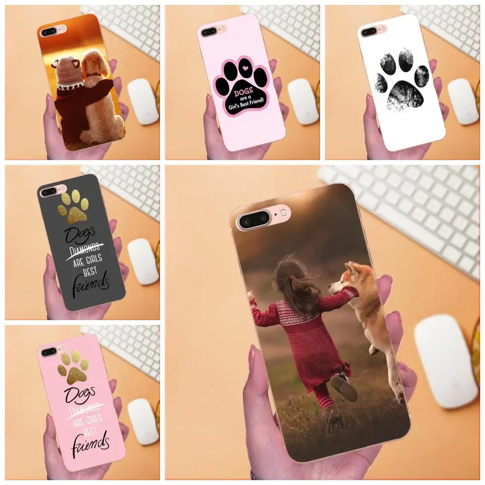 Милый модный чехол для телефона с собачьими лапами Apple iPhone 4 4S 5 5C 5S SE 6 6S 7 8 Plus X XS Max XR