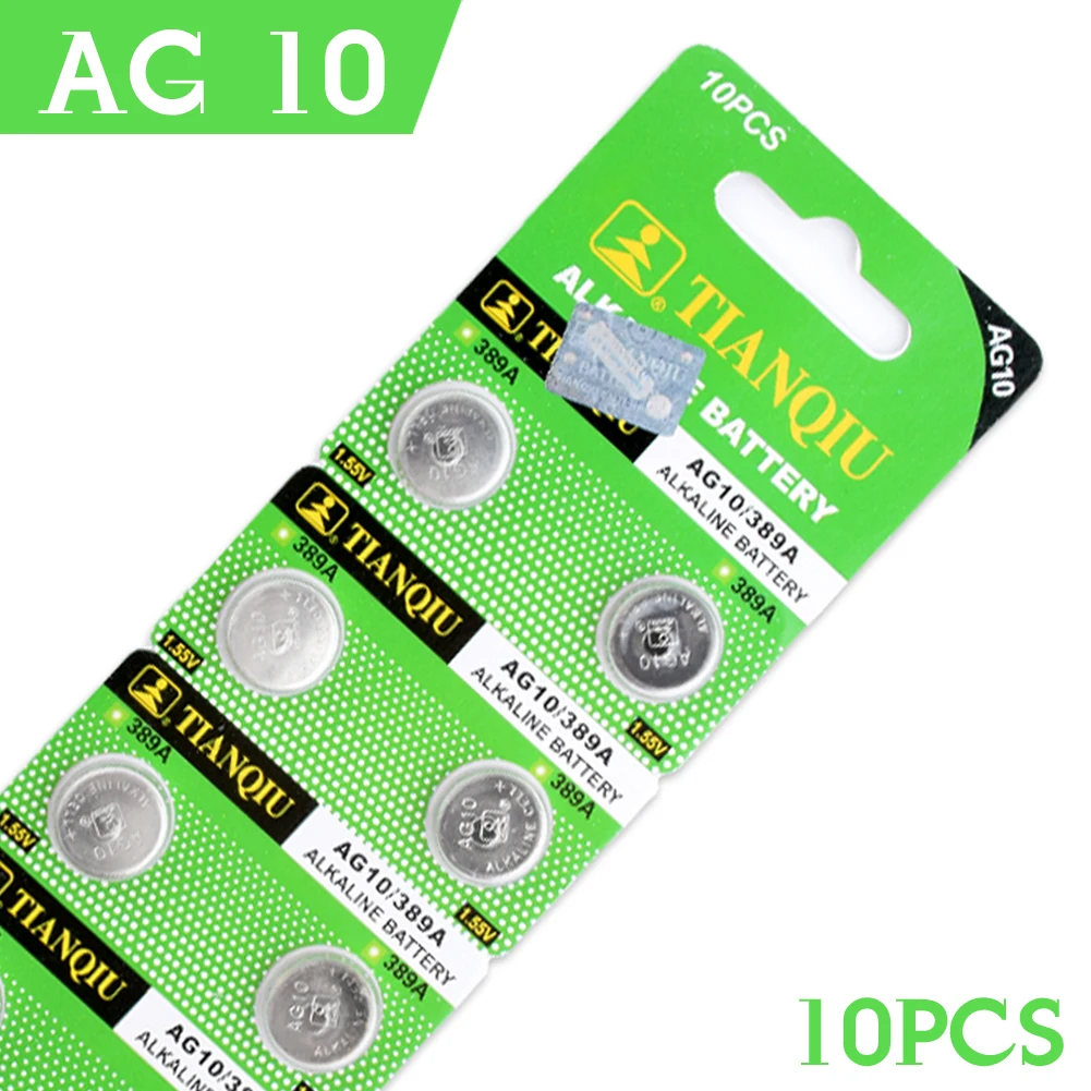 NEW Cheap Real Power Button Battery 10 Pcs 1.55V AG10 LR54 LR1130 L1131