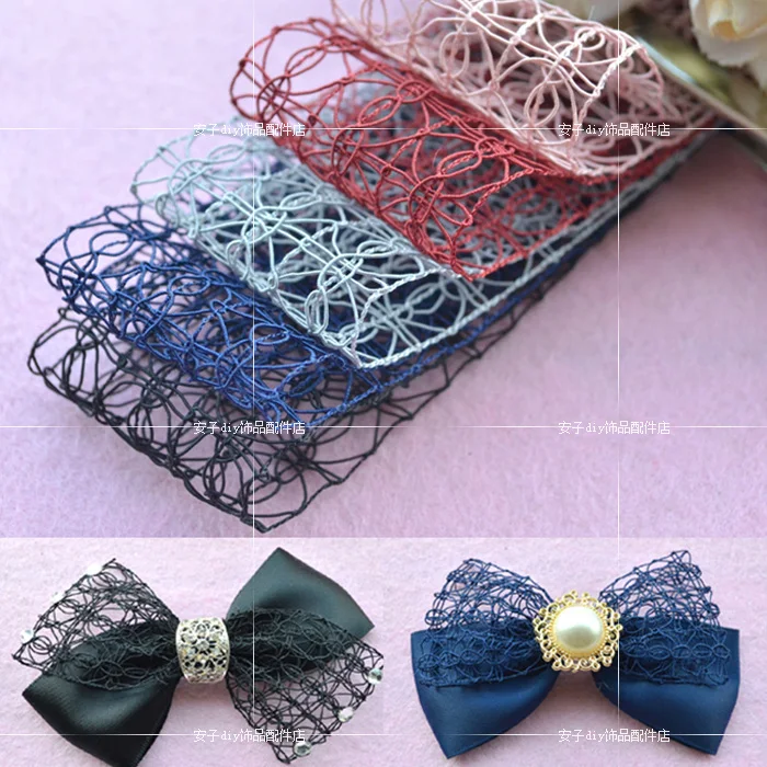 

38mm (1 Yard) Hollow Reticular Grid Lace Ribbon for DIY Craft Jewelry Accessories Decoration Handmade Wedding Party Decor Ribbon