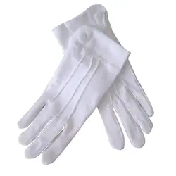 2019 Горячие Для мужчин хлопок белый смокинг перчатки Униформа Защитная повязка Батлер перчатки унисекс платье для парада равномерным