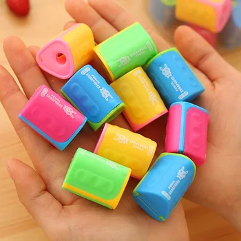 

24 pcs/lot Mini cute special offer of childhood simple cylindrical pencil sharpener stationery