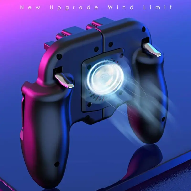  H6 Mobile Gamepad Controller for Phone L1R1 Grip Joystick Trigger for PUBG Supporting 4.7-6.0 inch 