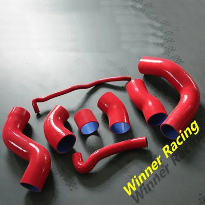 8 шт boost turbo интеркулер шланг для Audi TT/S3 225HP BAM/APX1999-2006; Seat Leon Cupra R BAM 2003-2006 EMS - Цвет: Красный