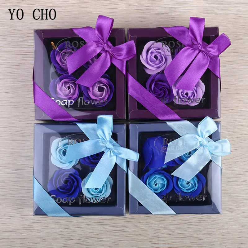 YO CHO Artificial Flower Rose Eternelle Gift Box Soap Petal Valentine's day Wedding Decor Preserved | Дом и сад