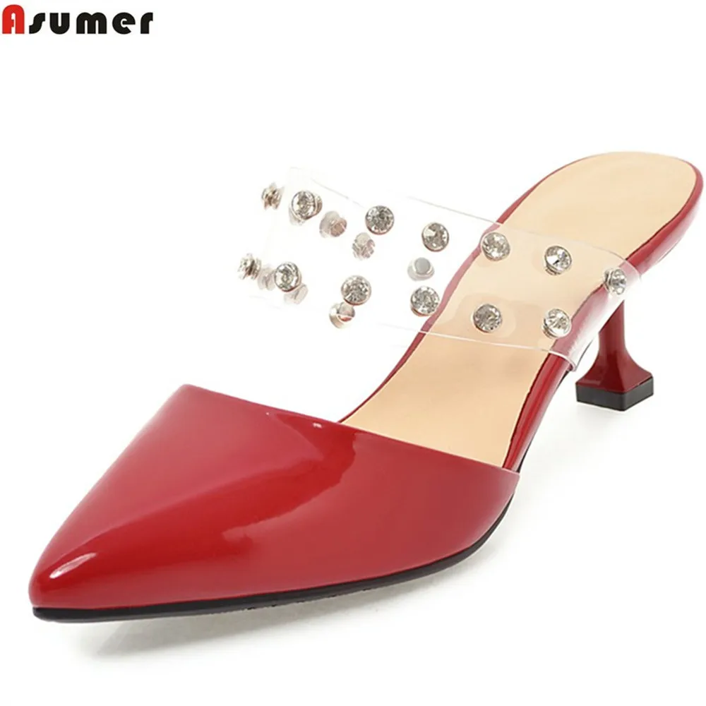 ASUMER 2018 summer new arrival shoes woman pointed toe shallow elegant weding shoes woman pumps women shoes high heels shoes