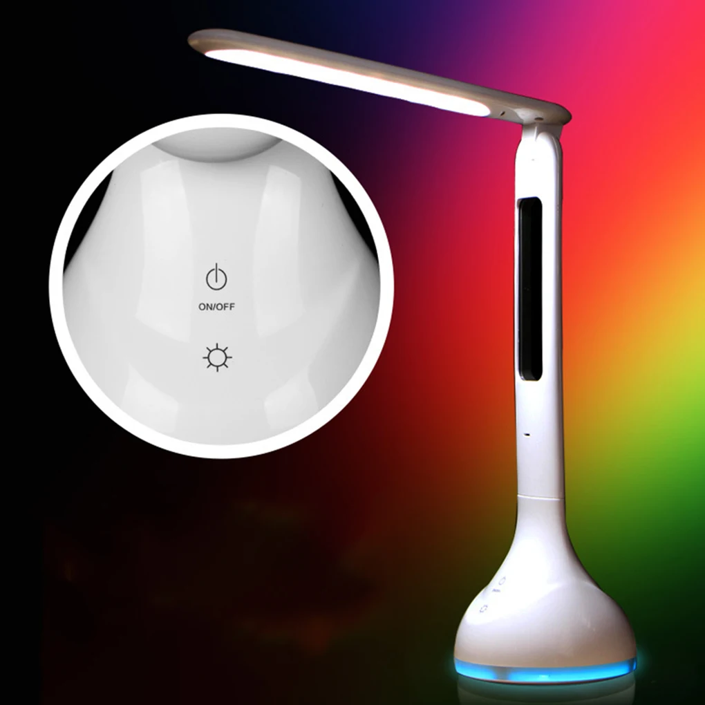 

LED Desk Lamp Touch Control Dimmable Bedside & Table Lamp with Calendar/ Alarm C