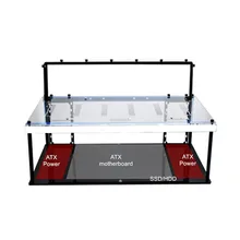 NEW 6 GPU Acrylic Open Air Crypto Coin Mining Frame Rig Case Graphics Card ETH LTC BTC Ethereum Computer Case Towers