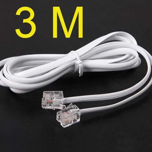 10 قطعة عالية السرعة 3 M 10FT RJ11 الهاتف الهاتف مودم ADSL خط الحبل كابل