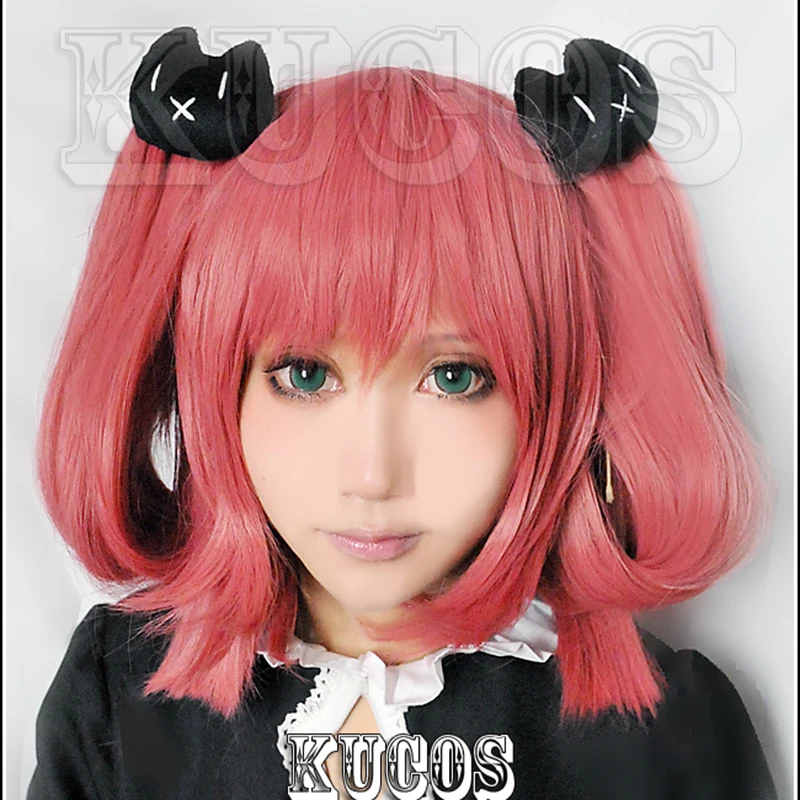 

Anime Chuunibyou Demo Koi Ga Cosplay Wig Shitai Shichimiya Satone Straight Pink Long Cosplay Wig +2 Clips Ponytails Hair Wigs
