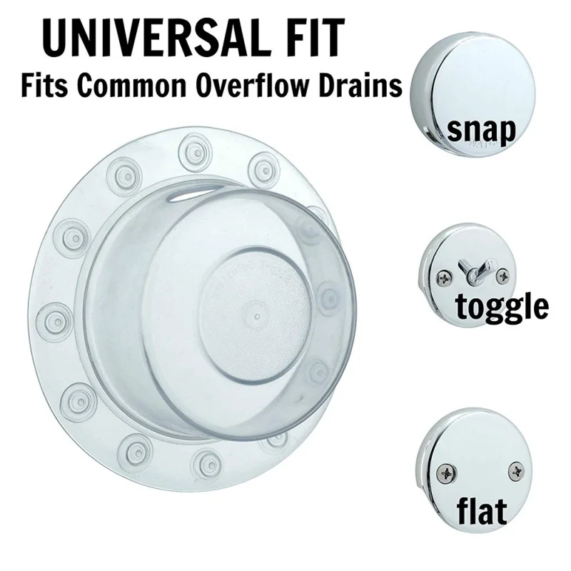

10x10x5cm Potable Bathtub Drain Plug Bottomless Bath Overflow Drain Cover Adds Inches of Water to Tub for Warmer Deeper Bath