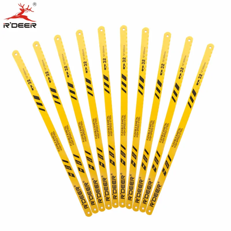 RDEER Hacksaw лезвие ручной пилы 10 шт. 300*12 6*0 6 мм Bl Metal Hss 32T для резки дерева из
