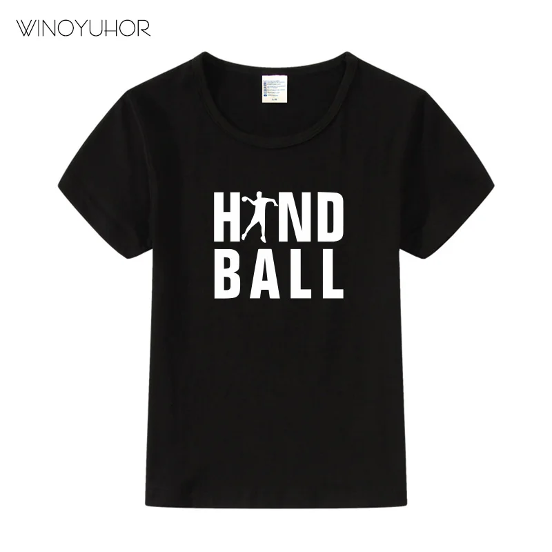 Модные детские футболки с принтом «Play Handball», детские летние футболки для мальчиков и девочек, повседневные топы с короткими рукавами