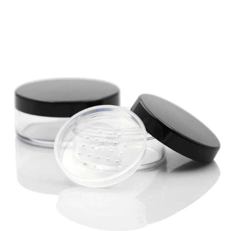 

1PC 30g/50g New Loose Powder Jar Small Plastic Bottles with Sifter Empty Cosmetic Container Travel Makeup Compact