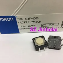 100 шт. OMRON B3F-4000 аутентичный тактильный переключатель 1.27N, кнопочный 12*12*4,3 мм сенсорный переключатель