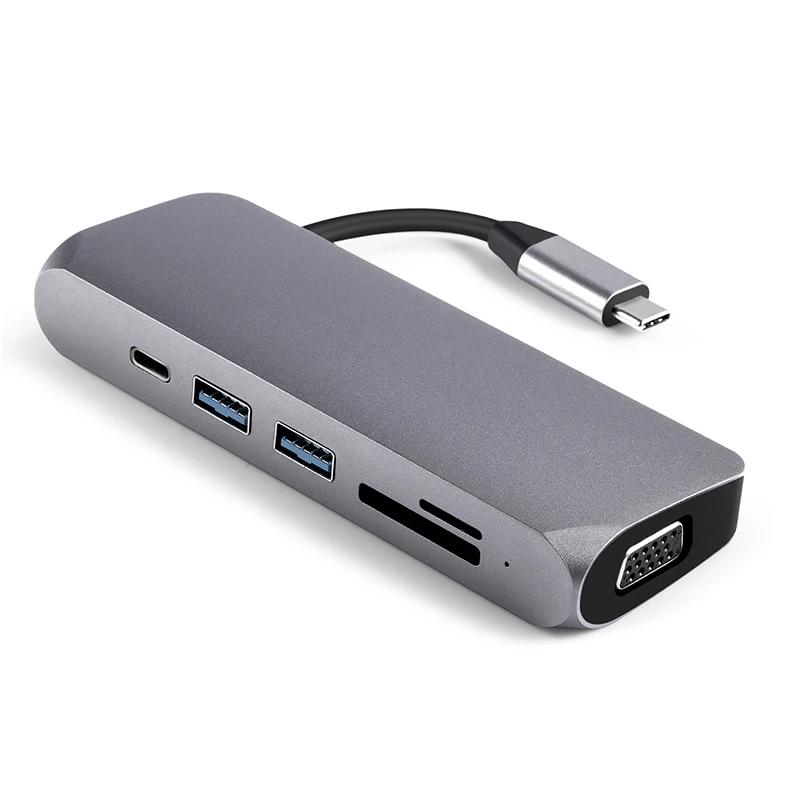 Baolida USB-C хаб Хами USB-C док-станция к HDMI/VAG/Ethernet Thunderbolt 3 док-станция Тип C конвертер для Macbook Pro/коммутатор/встречи/игры