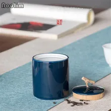 Ручной работы портативный керамический банка для чая деревянная крышка ручной работы пигментированная чайная посуда наборы герметичные контейнеры для хранения