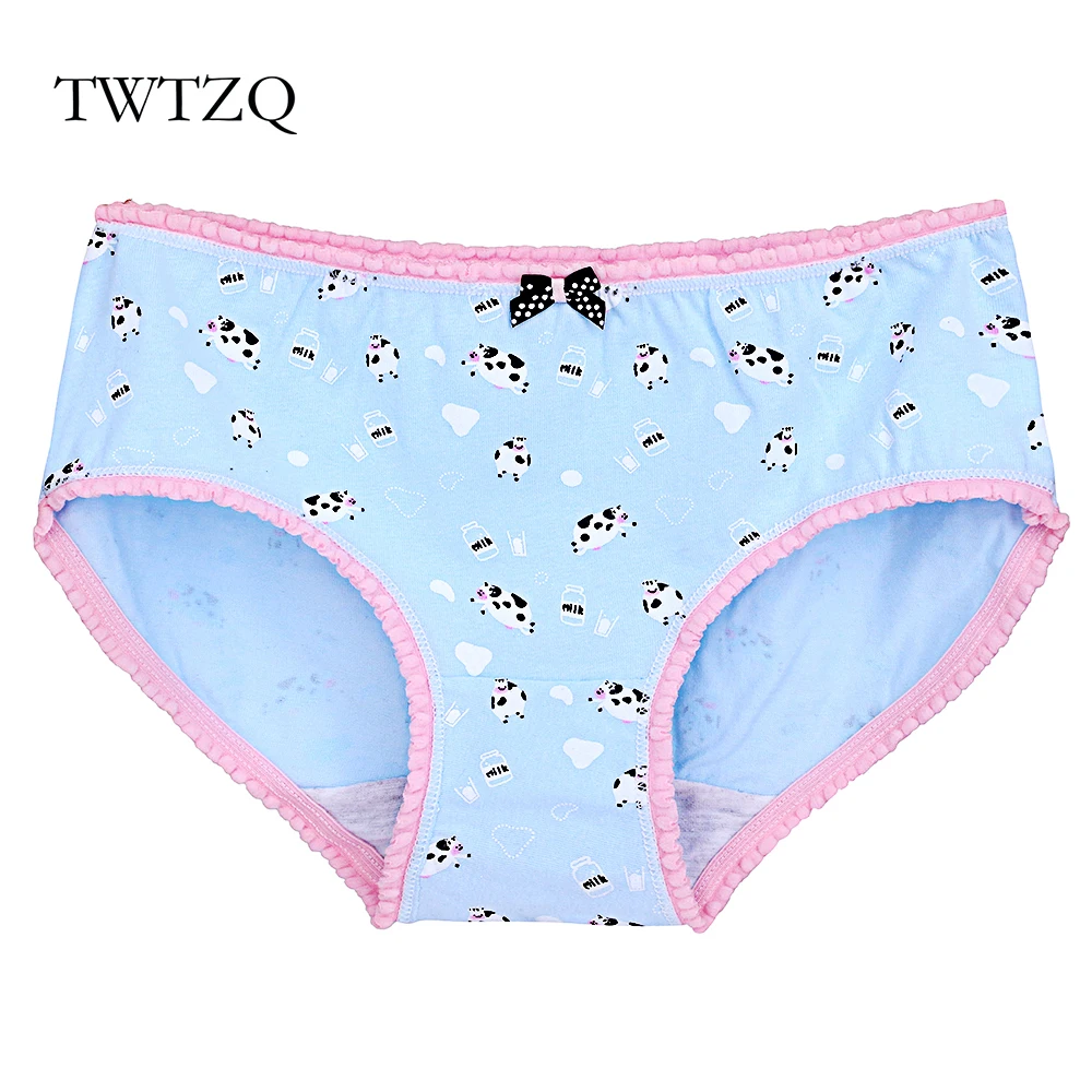 Twtzq New Cow Cloud Briefs Underwear Women Cotton Cute Girl Panties For