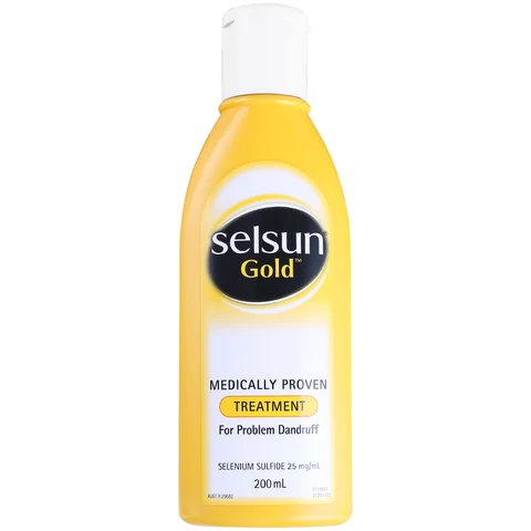 Selsun Ouro Caspa Tratamento Medicamentoso Shampoo Anti Seborreica Dermatite Aliviar Descamação Coceira Esfria Couro Cabeludo Mod. 1305439