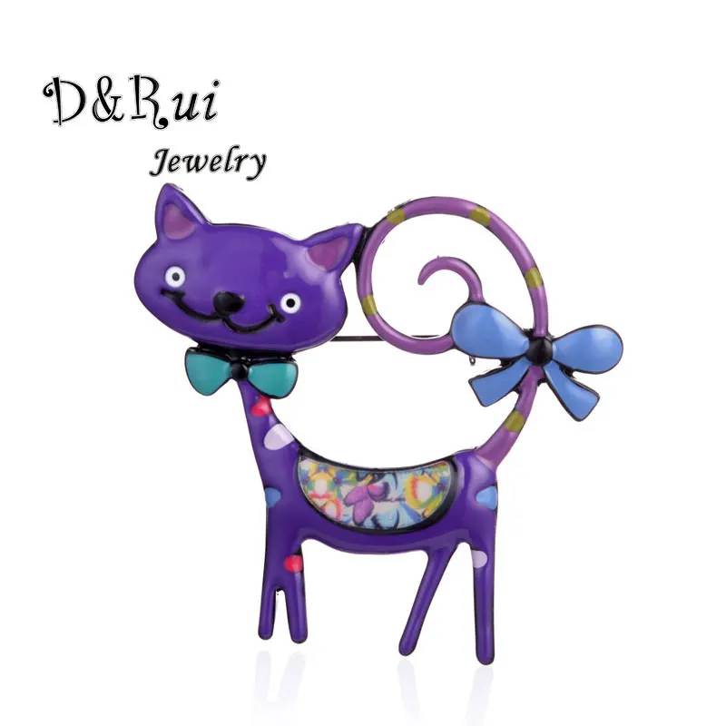 

Gentleman Cat Brooch for Men Unisex Alloy Metal Pin Enamel Animal Bow Pins and Brooches Jewelry Women Accessories 2019 Best New