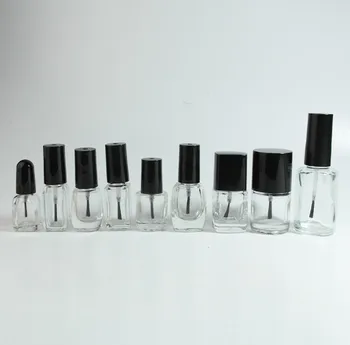 

500pcs 5ml Transparent Glass Nail Polish Bottle Empty With A Lid Brush Empty Cosmetic Containers Nail Glass Bottles with Brush