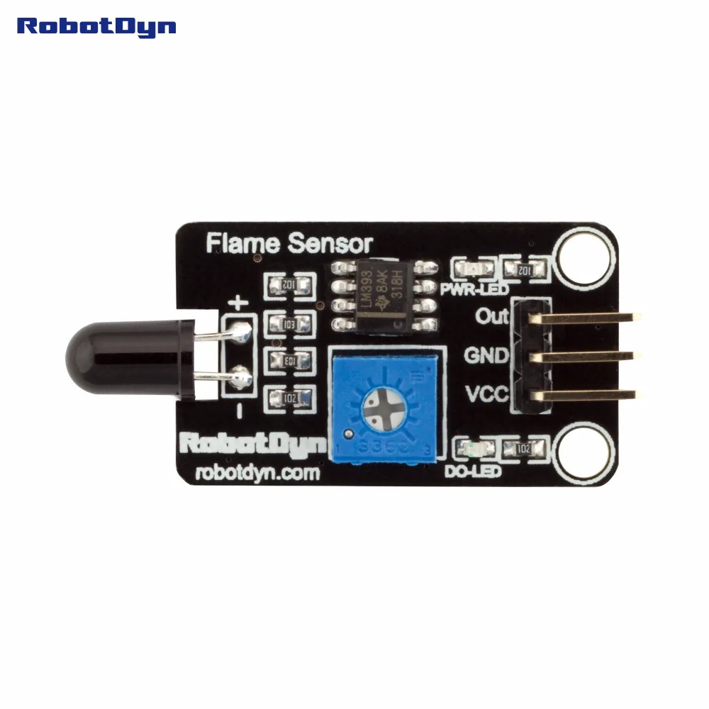 Датчик пламени/огня с аналоговым выходом, совместимый для Arduino, STM32, RAspberry PI проектов